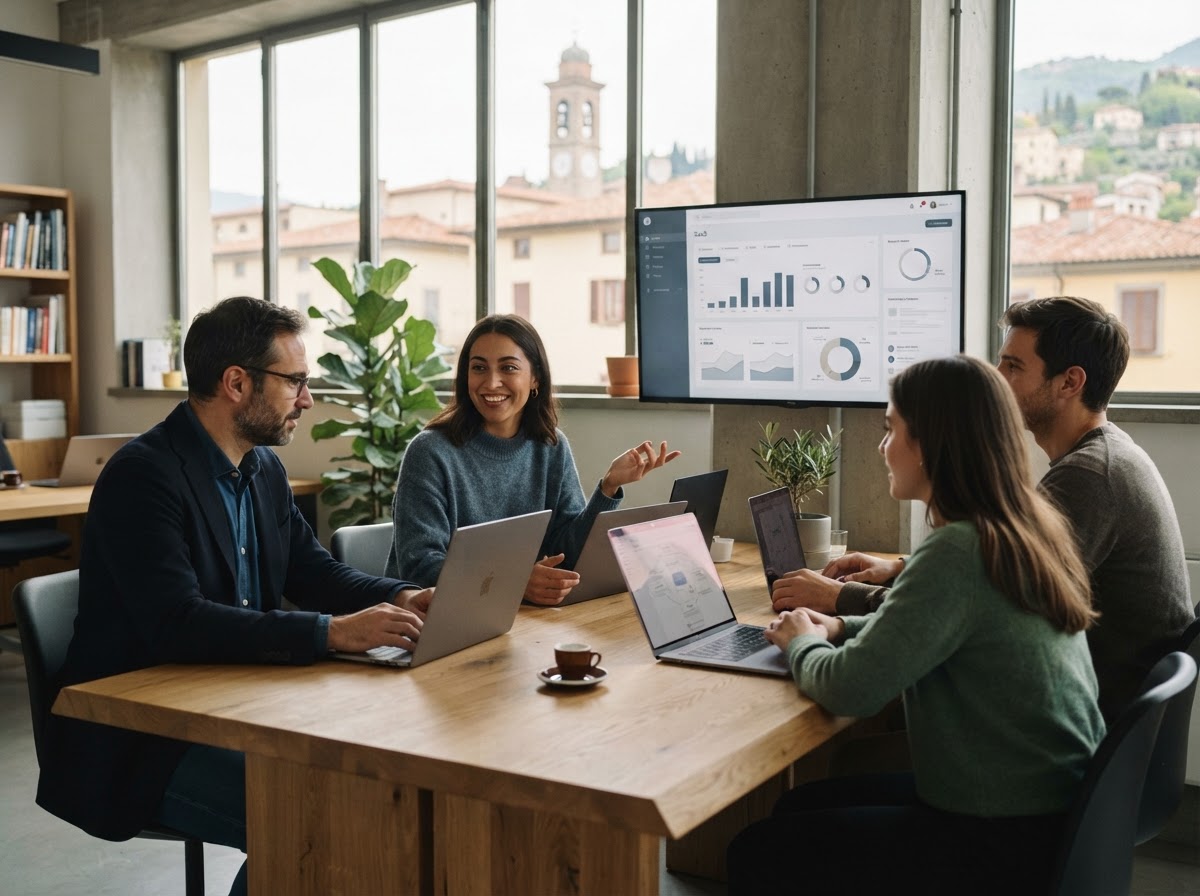 Blervost Truffa - team di analisi dati al lavoro su modelli predittivi finanziari